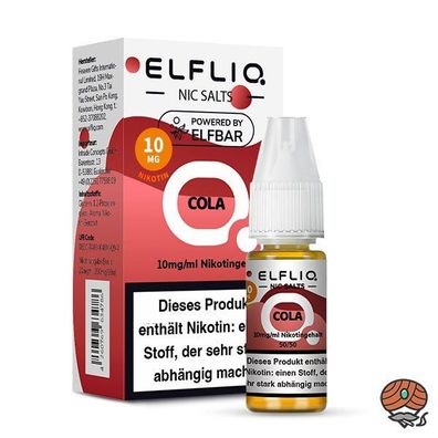 ELFLIQ by ELFBAR Cola * 10mg/ml* Nikotinsalz, Liquid 10ml
