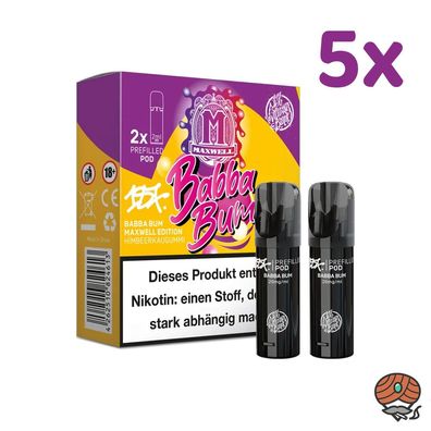 187 Strassenbande Pod BABBA BUM 20mg/ml Nikotin, 5x * 2 PODS*