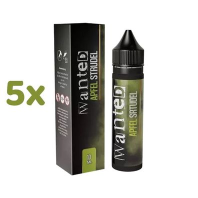 Wanted Apfelstrudel Longfill Aroma für E-Zigaretten 5x 10ml