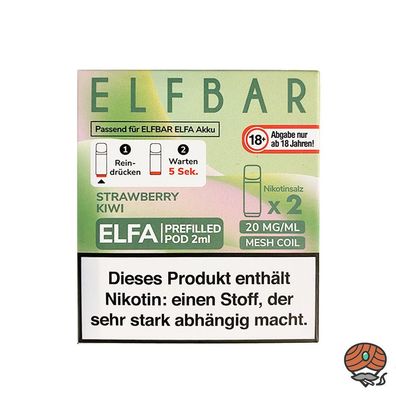 ELFBAR ELFA POD Strawberry Kiwi 20mg/ml Nikotin à 2 Pods
