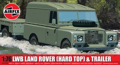 Airfix 1:76 A02324 LWB Land Rover (Hard Top) & Trailer - NEU