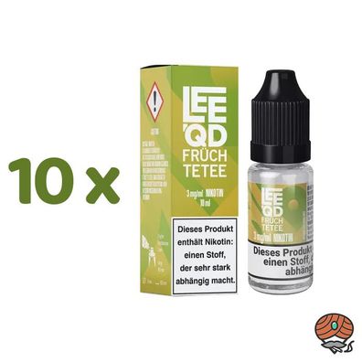 LEEQD Früchtetee 3mg/ml Nikotin, Liquid 10x 10ml