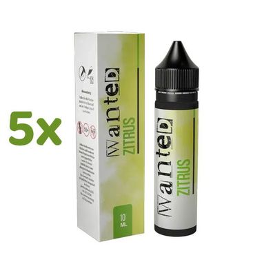 Wanted ZITRUS Longfill Aroma für E-Zigaretten 5x 10ml