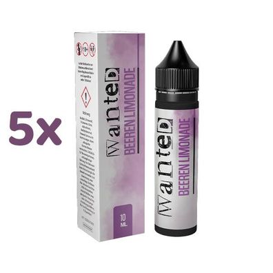 Wanted BEEREN Limonade Longfill Aroma für E-Zigaretten 5x 10ml