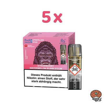 RandM Tornado POD Strawberry Watermelon Bubblegum 20mg/ml Nikotin 5x 2 Pods
