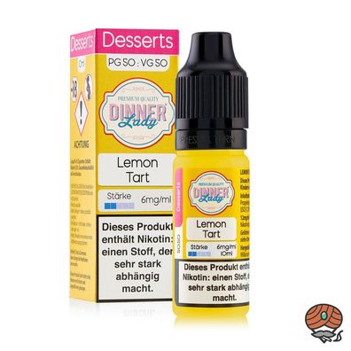 Dinner Lady Lemon Tart 6mg/ml Nikotin, 50/50 Liquid 10ml