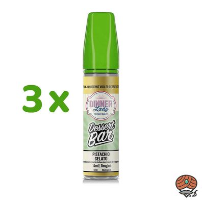 Dinner Lady Dessert Bar Pistachio GELATO Longfill Liquid Aroma 3x 14ml