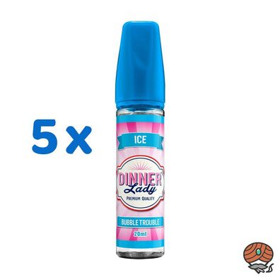 Dinner Lady BUBBLE Trouble Longfill Aroma für E-Zigaretten - Ice 5x 20ml