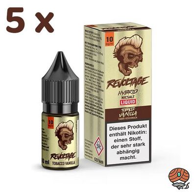 Revoltage Tobacco Vanilla 10mg/ml Nikotin, 50/50 Liquid 5x 10ml