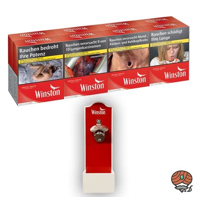 Winston Red/Rot Zigaretten XXL 8x 27 Stück + Winston Wandflaschenöffner
