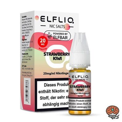 ELFLIQ by ELFBAR Strawberry Kiwi * 20mg/ml* Nikotinsalz, Liquid 10ml