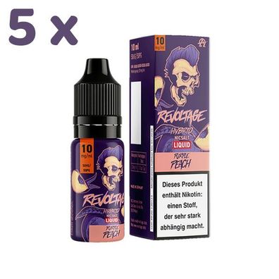 Revoltage PURPLE PEACH 10mg/ml Nikotin, 50/50 Liquid 5x 10ml