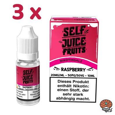 Self Juice Raspberry ICE 20mg/ml Nikotinsalz, 3x 10ml Liquid 50/50