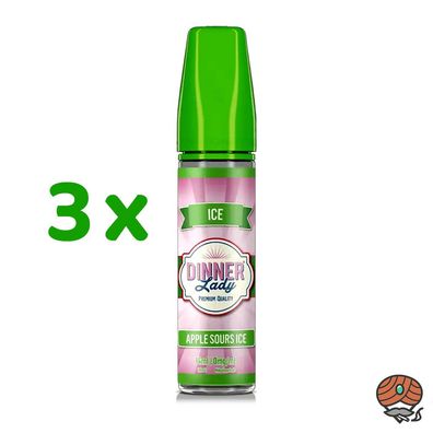 Dinner Lady APPLE SOURS Longfill Aroma für E-Zigaretten - ICE 3x 14ml