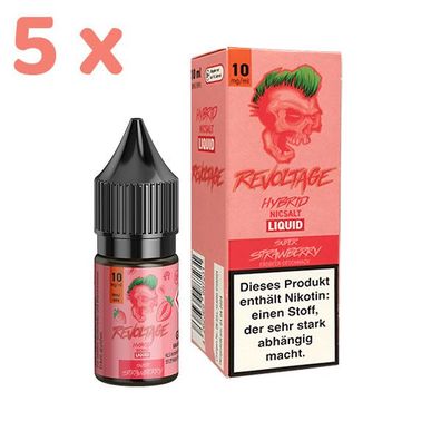 Revoltage SUPER Strawberry 10mg/ml Nikotin, 50/50 Liquid 5x 10ml