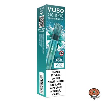 Vuse GO 1000 E-Shisha Peppermint ICE, 20mg Nikotin, Einweg-E-Zigarette, Vape