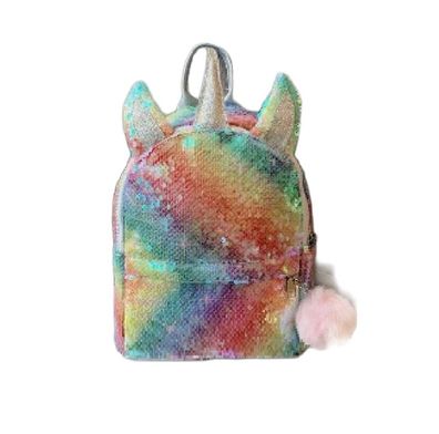 Madchen Einhorn Pailletten Rucksack mit Haarball Bling Schultasche iGRYp de