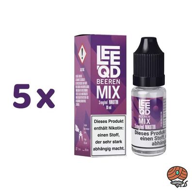 LEEQD Beeren Mix 3mg/ml Nikotin, Liquid 5x 10ml