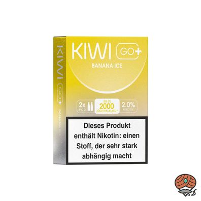 KIWI GO+ POD Banana Ice 20mg/ml Nikotin à 2 Pods
