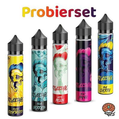 Revoltage Probierset Longfill Aroma für E-Zigaretten 5x 15ml