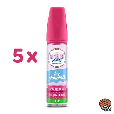 Dinner Lady RAZZ BLUES ICE Longfill Liquid / Aroma 5x 20ml - Ice Moments