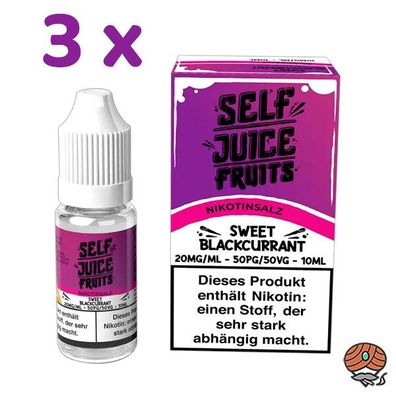Self Juice Blackcurrant ICE 20mg/ml Nikotinsalz, 3x 10ml Liquid 50/50