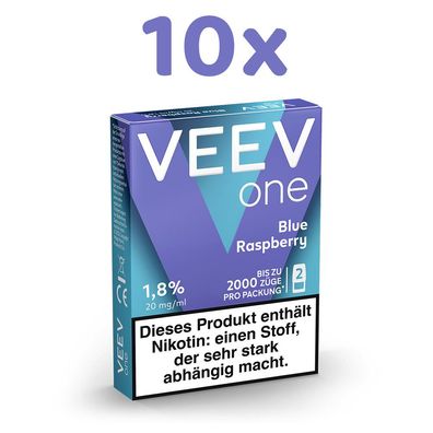 VEEV one Pod BLUE Raspberry 20mg/ml Nikotin 10x 2 Pods