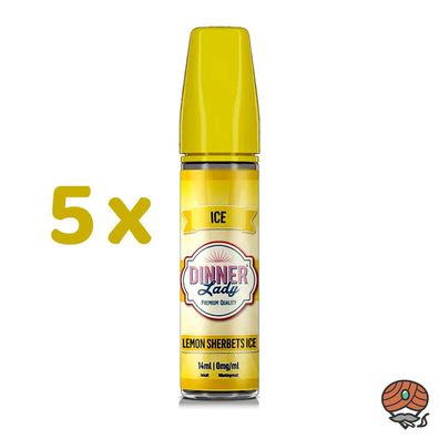 Dinner Lady LEMON Sherbets Longfill Aroma für E-Zigaretten - Ice 5x 14ml