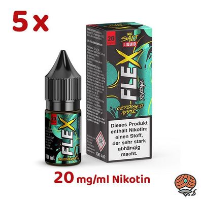 FLEX Overdosed by Revoltage APPLE 20mg/ml Nikotin, 50/50 Liquid 5x 10ml