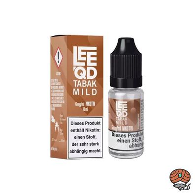 LEEQD Tabak Mild 6mg/ml Nikotin, Liquid 10ml