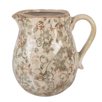 Clayre & Eef Dekorative Kanne 20x16x20 cm Beige Keramik (Gr. 20x16x20 cm)