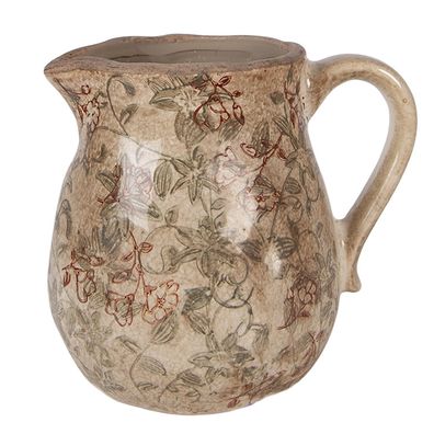 Clayre & Eef Dekorative Kanne 16x13x16 cm Beige Keramik (Gr. 16x13x16 cm)