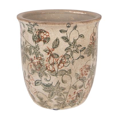 Clayre & Eef Blumentopf Ø 15x15 cm Beige Keramik (Gr. Ø 15x15 cm)