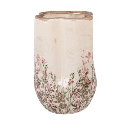 Clayre & Eef Vase Ø 16x24 cm Beige Keramik (Gr. Ø 16x24 cm)