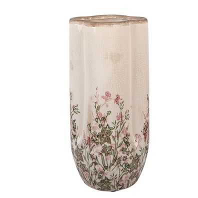Clayre & Eef Vase Ø 15x30 cm Beige Keramik (Gr. Ø 15x30 cm)
