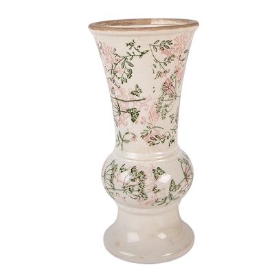 Clayre & Eef Vase Ø 13x26 cm Beige Keramik (Gr. Ø 13x26 cm)