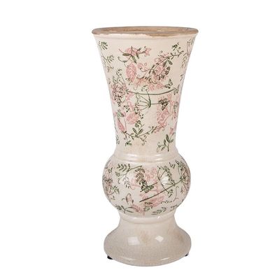 Clayre & Eef Vase Ø 15x32 cm Beige Keramik (Gr. Ø 15x32 cm)