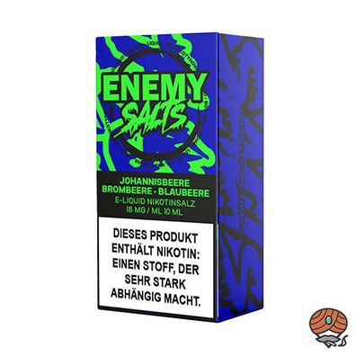 Enemy Salts Johannisberren Brombeere Blaubeere 18mg/ml Nikotinsalz, 10ml Liquid