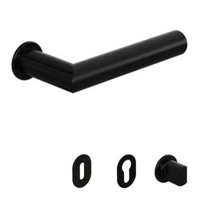 HEWI Türdrücker 162 Mini Rosettengarnitur Tiefschwarz Edition matt