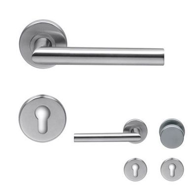 Normbau EST 21 Feuerschutzgarnitur Rosettengarnitur PZ Edelstahl matt