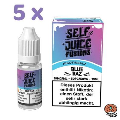 Self Juice BLUE RAZZ 10mg/ml Nikotinsalz, 5x 10ml Liquid 50/50