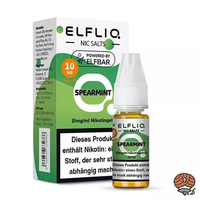ELFLIQ by ELFBAR Spearmint * 10mg/ml* Nikotinsalz, Liquid 10ml