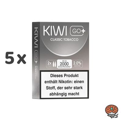 KIWI GO+ POD Classic Tobacco 20mg/ml Nikotin 5x 2 Pods