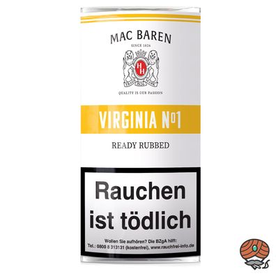 Mac Baren Virginia No. 1 Pfeifentabak 50g Beutel / Pouch