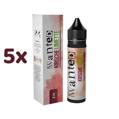 Wanted Kirsche Limette Longfill Aroma für E-Zigaretten 5x 10ml