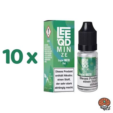LEEQD Minze 6mg/ml Nikotin, Liquid 10x 10ml