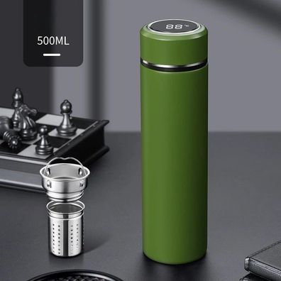 Smart Temp Display Stainless Steel Tumbler - Vacuum Insulated Travel Thermos Cup