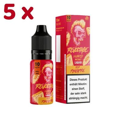 Revoltage RED Pineapple 10mg/ml Nikotin, 50/50 Liquid 5x 10ml