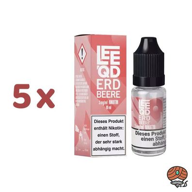 LEEQD Erdbeere 3mg/ml Nikotin, Liquid 5x 10ml