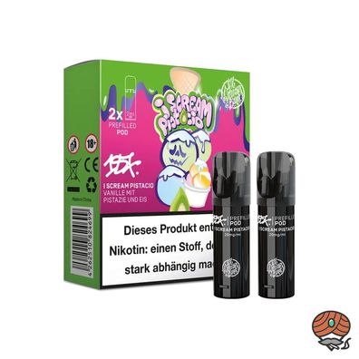 187 Strassenbande Pod I SCREAM Pistacio 20mg/ml Nikotin, * 2 PODS*